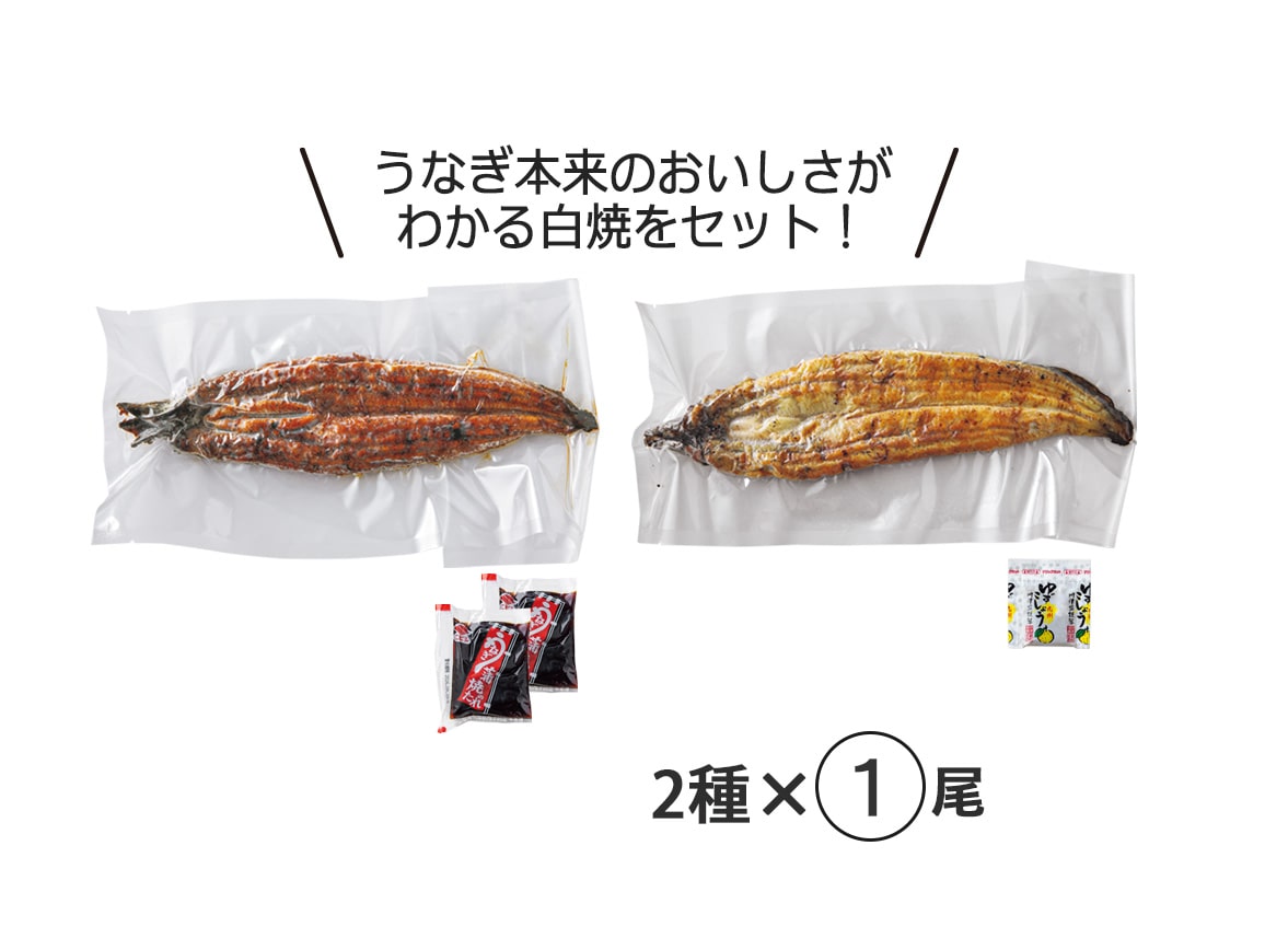 福岡柳川「龍川魚商店」うなぎ長焼き2種(2尾) 福岡柳川「龍川魚商店」うなぎ長焼き2種(2尾)