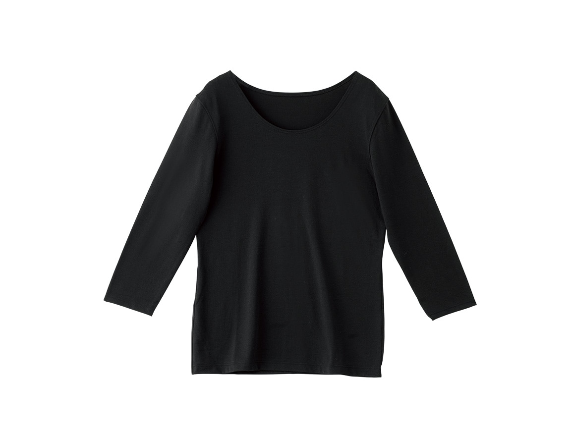 ハルメク ヘルスプラス・ムレずにぬくもり綿混インナー(7分袖) ハルメク ヘルスプラス・ムレずにぬくもり綿混インナー(7分袖)