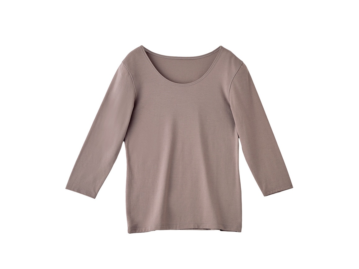 ハルメク ヘルスプラス・ムレずにぬくもり綿混インナー(7分袖) ハルメク ヘルスプラス・ムレずにぬくもり綿混インナー(7分袖)