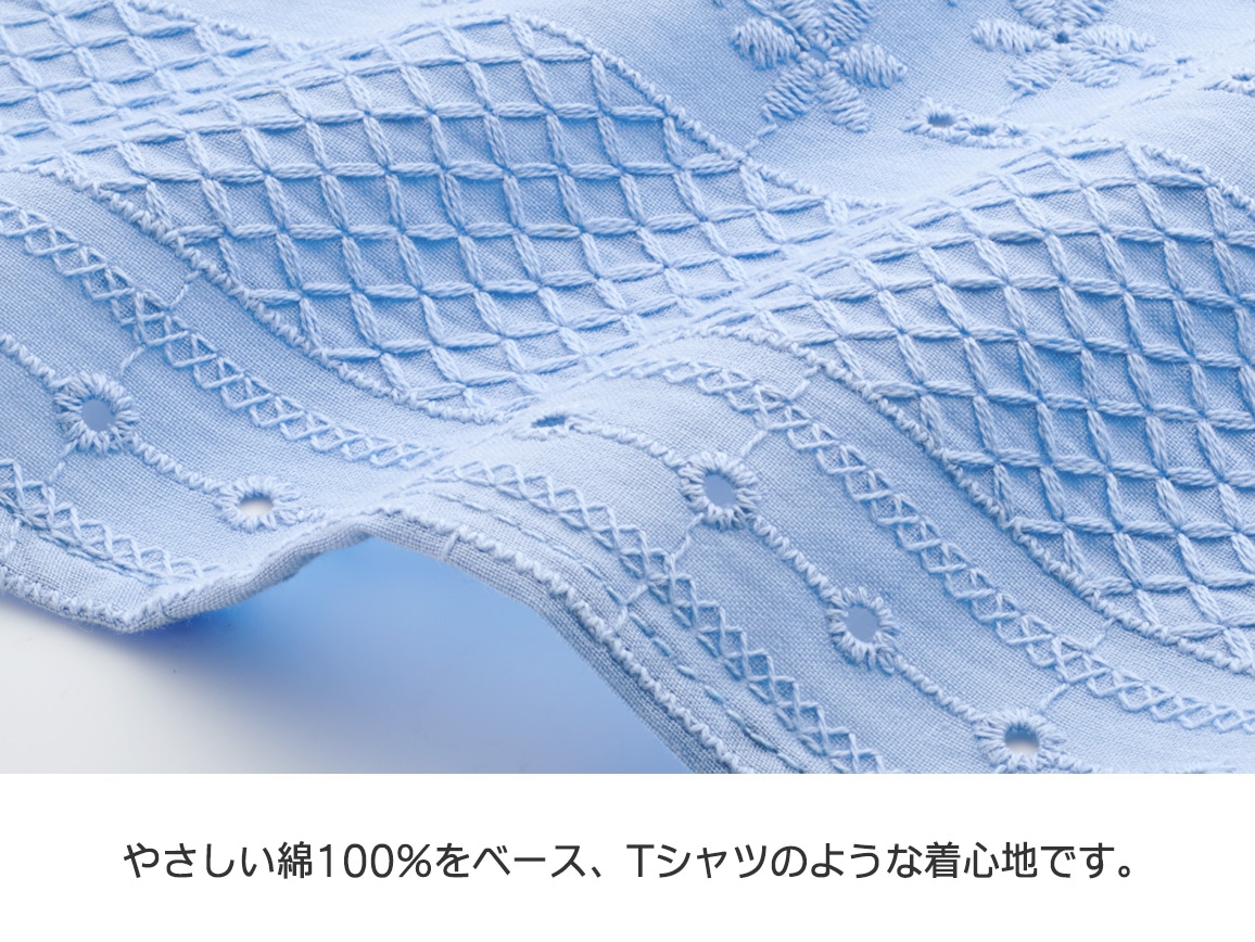 総レースつかいTブラウス 総レースつかいTブラウス