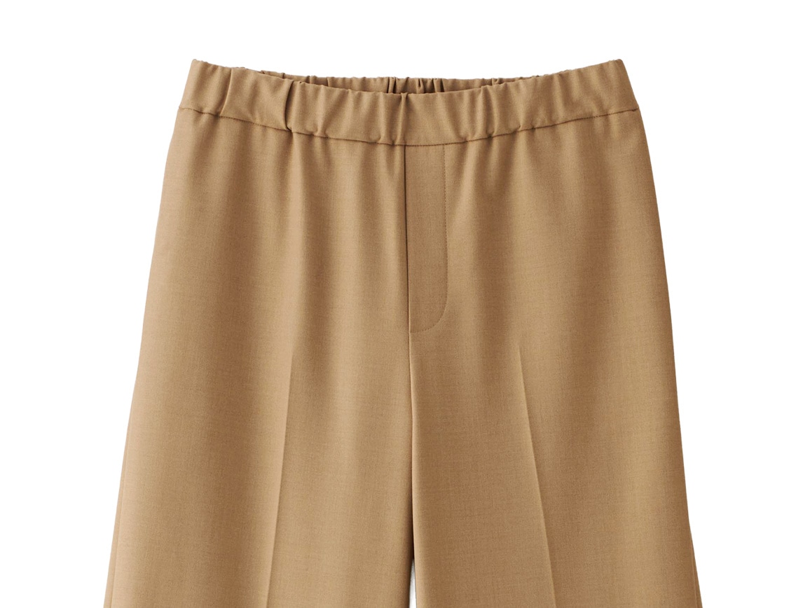 【plus】ストレッチクロップトワイドパンツ 【plus】ストレッチクロップトワイドパンツ