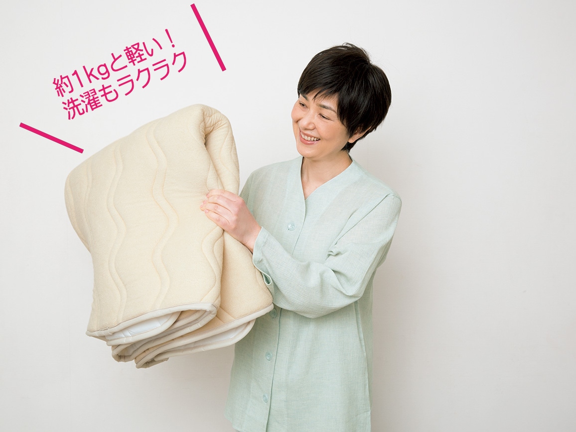 日本製 洗濯機で洗えてオーバーレイにもなる敷きパッド(シングル) 日本製 洗濯機で洗えてオーバーレイにもなる敷きパッド(シングル)