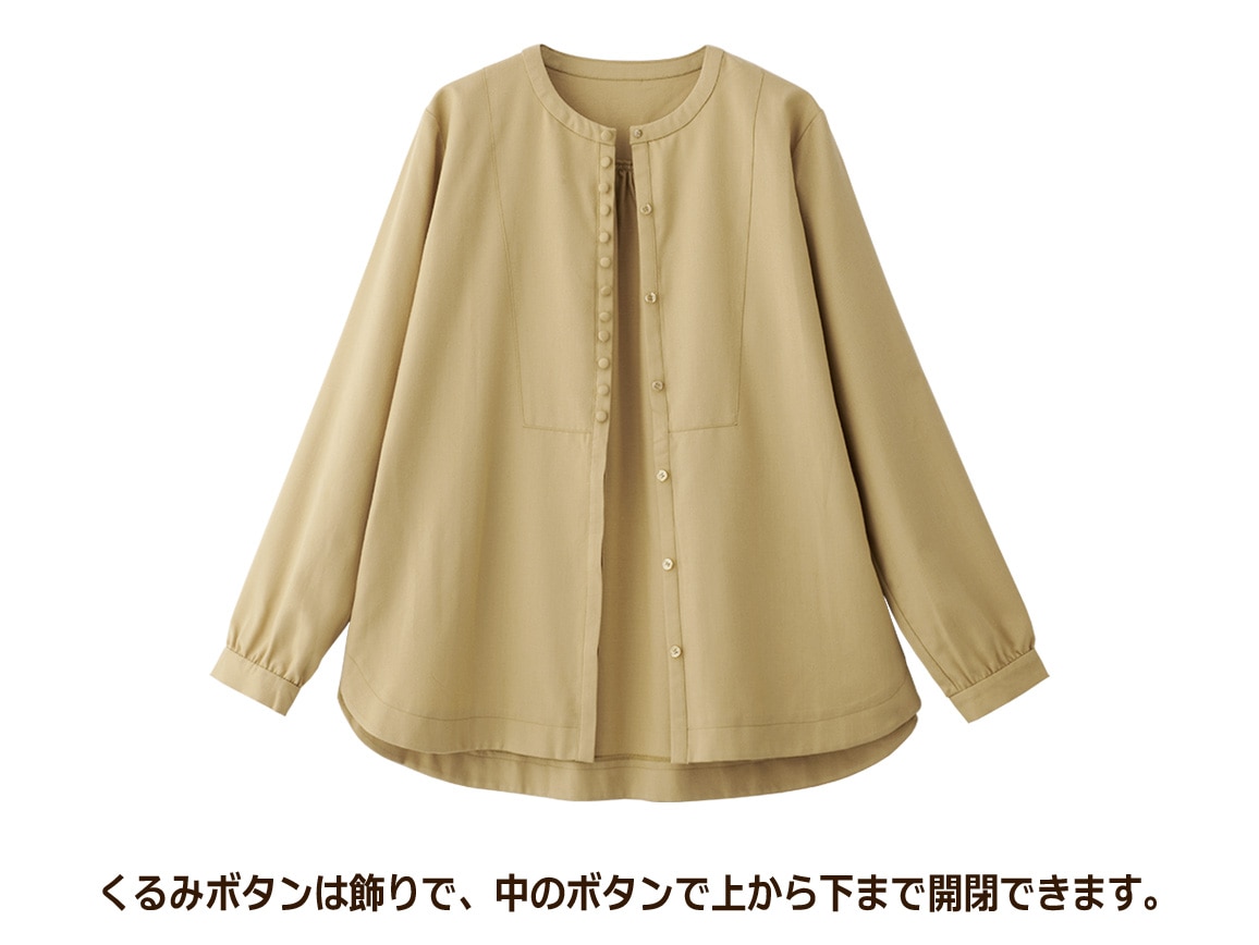ボタンデザインシャツブラウス ボタンデザインシャツブラウス