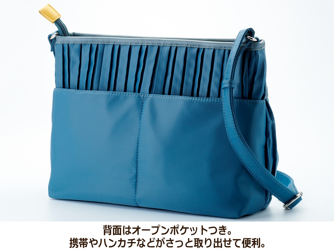 はっ水プリーツデザインショルダー はっ水プリーツデザインショルダー
