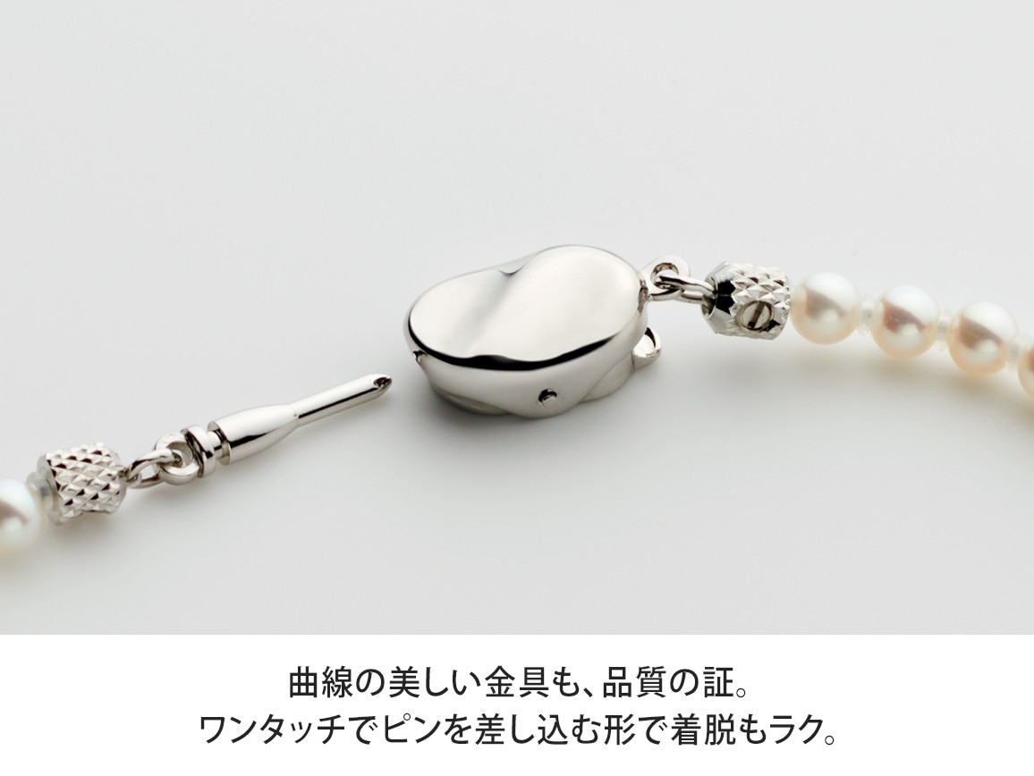 美品 silver top gsv bottom patent パールネックレス - ネックレス