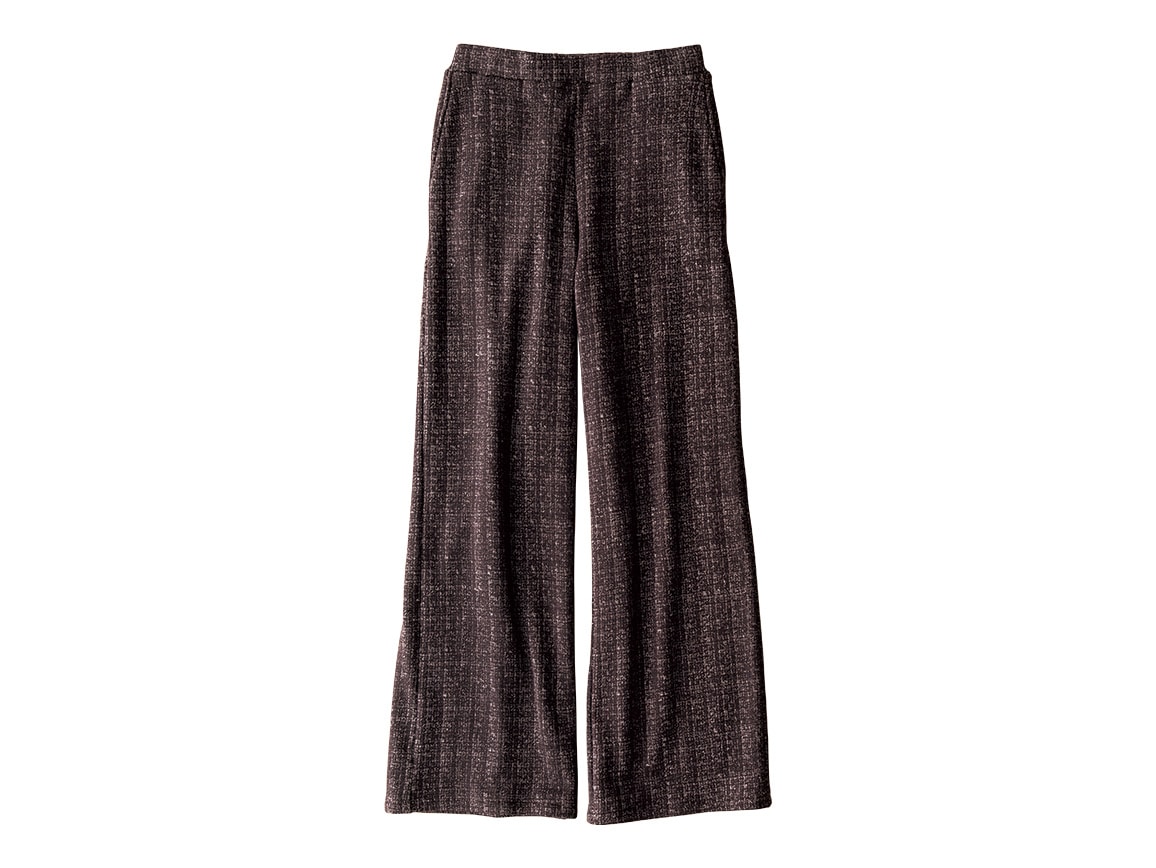 ツイードプリント裏シャギーワイドパンツ ツイードプリント裏シャギーワイドパンツ