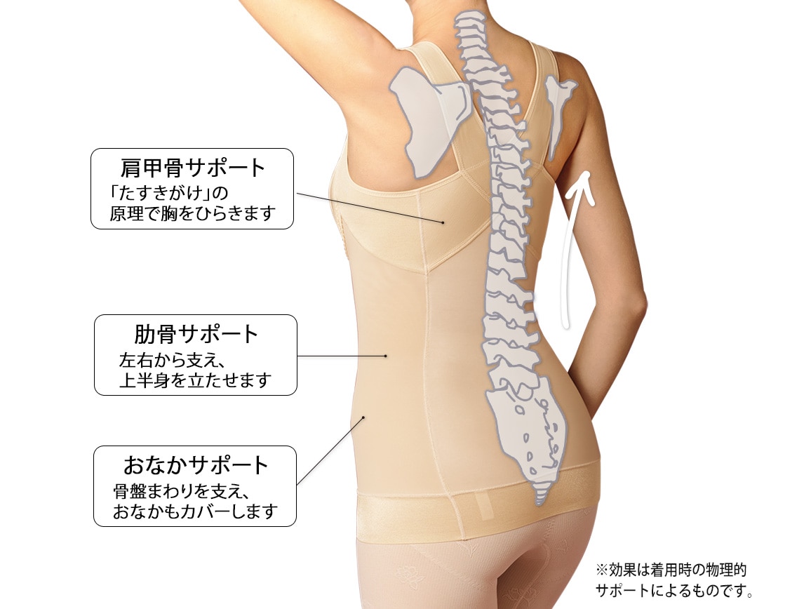 ハルメク 健康サポート・体幹＆姿勢シェイパー(あったか裏起毛）(05_３Ｌ 24_ヌードベージュ): ｜ カタログ通販のハルメク