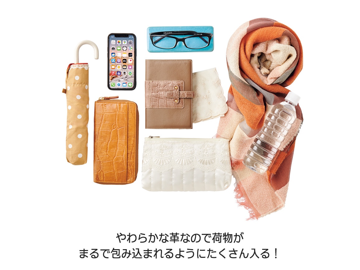 シープレザー軽量ラウンドファスナートート シープレザー軽量ラウンドファスナートート