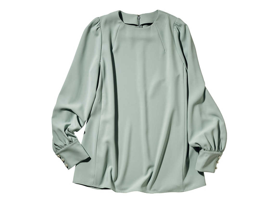 パフスリーブデザインAラインブラウス パフスリーブデザインAラインブラウス