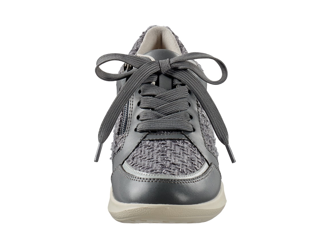 ハルメク ツイードヒールアップスニーカー ハルメク ツイードヒールアップスニーカー