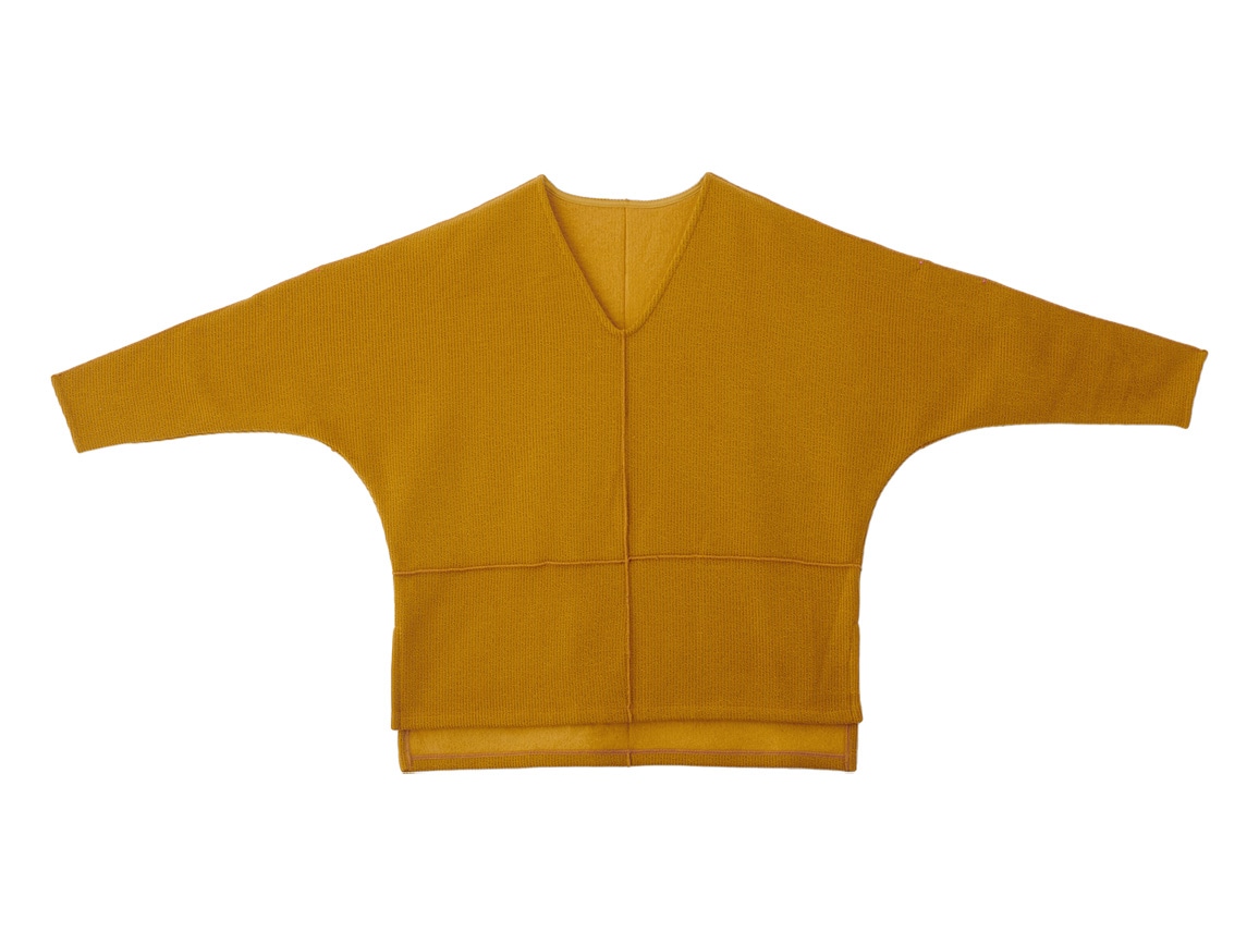 裏起毛リブVネックプルオーバー 裏起毛リブVネックプルオーバー