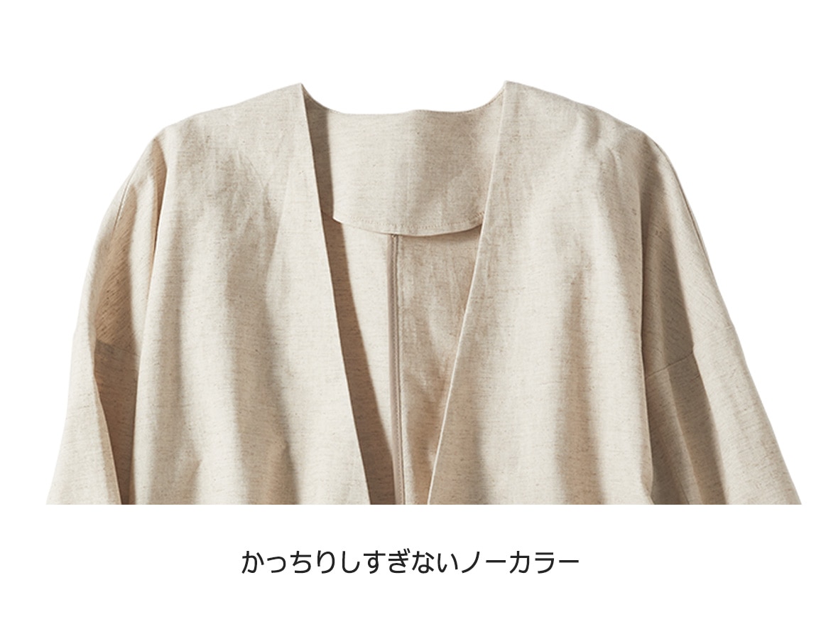 綿麻ライトジャケット(長袖)【広告商品】 綿麻ライトジャケット(長袖)【広告商品】