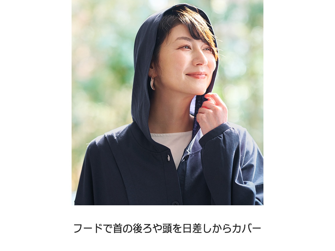 UVカット綿混パーカー(長袖)【広告商品】 UVカット綿混パーカー(長袖)【広告商品】