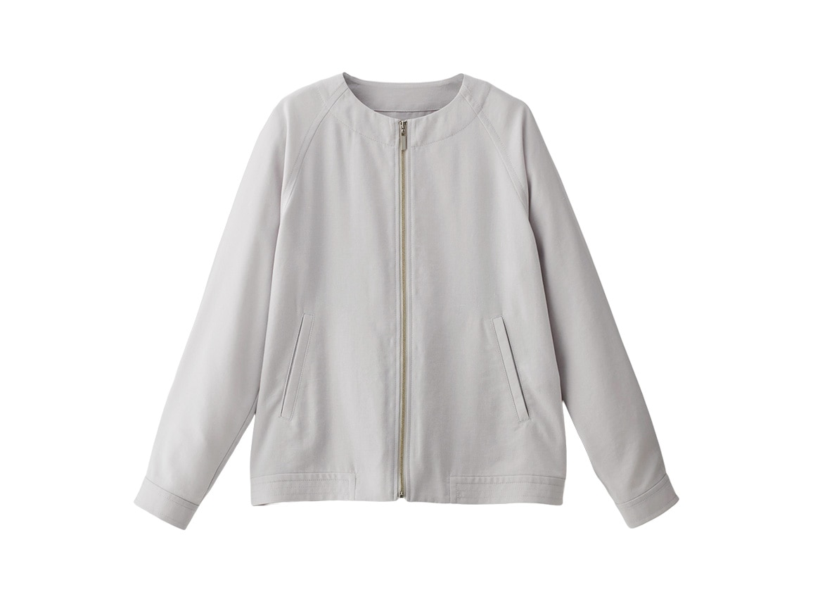 美品　セオリー ジップアップブルゾン　M アイボリー　リネン　現行タグ Theory luxe - theory luxe 即完売 FLOW ウォッシャブル ジップ