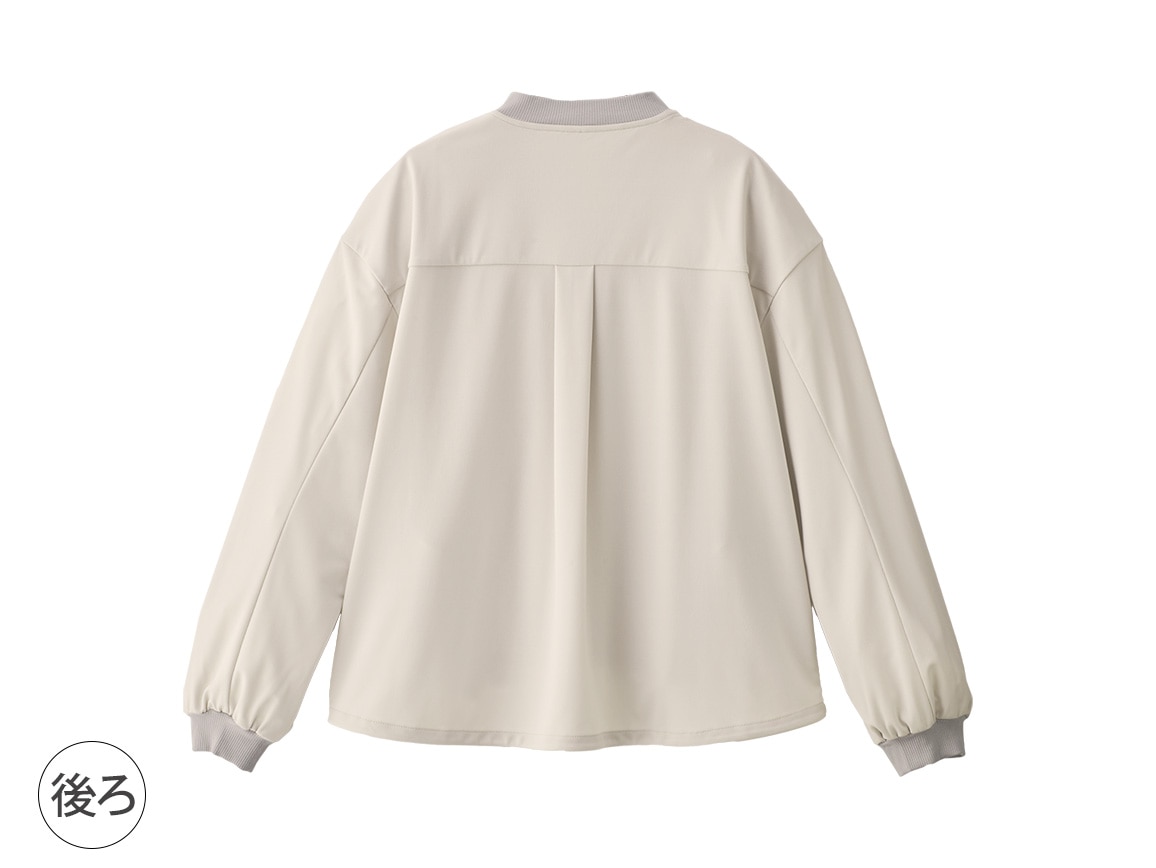 しわになりにくいバイカラーブルゾン しわになりにくいバイカラーブルゾン