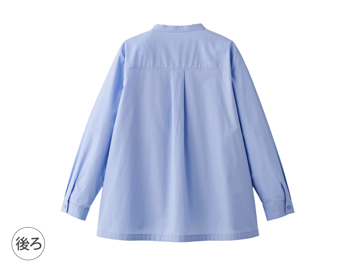 レースデザインバンドカラーブラウス レースデザインバンドカラーブラウス