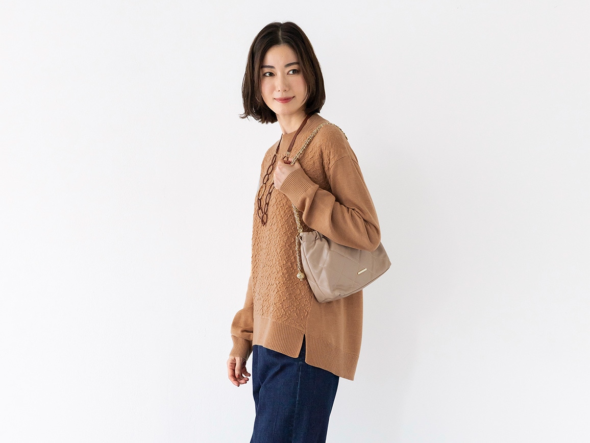 ふくれジャカードセーター ふくれジャカードセーター