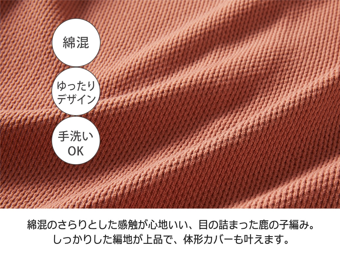 鹿の子編みジャケット風カーディガン【広告商品】 鹿の子編みジャケット風カーディガン【広告商品】