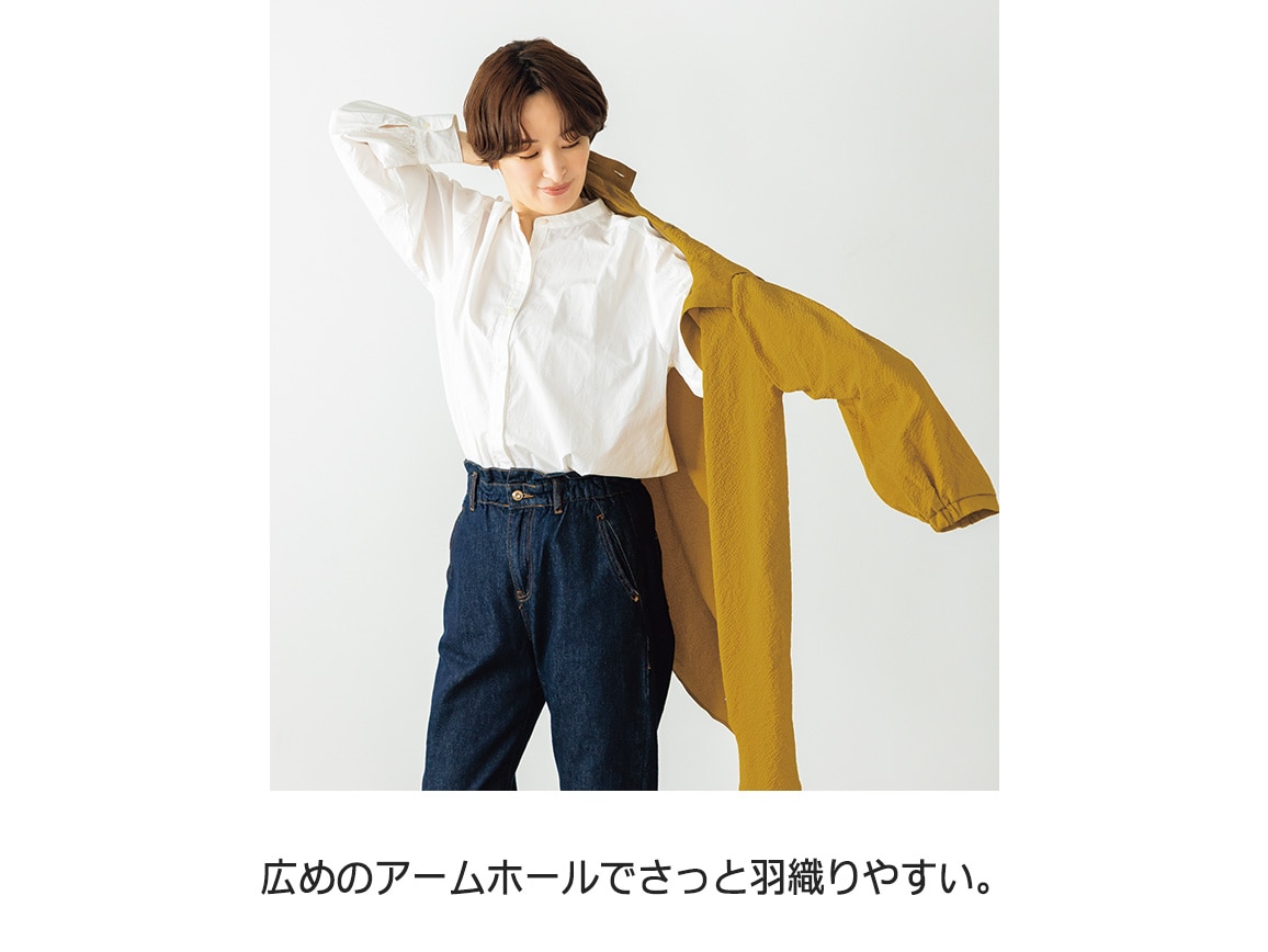 ハルメク 動けるフード付きオーバーシャツ ハルメク 動けるフード付きオーバーシャツ