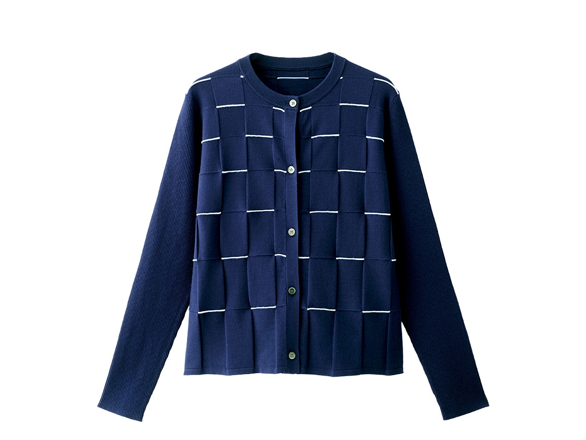 【先行】ブロックデザインカーディガン 【先行】ブロックデザインカーディガン