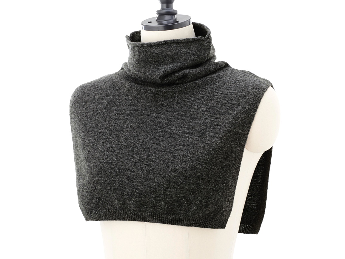 カシミヤ混つけ襟風スヌード カシミヤ混つけ襟風スヌード