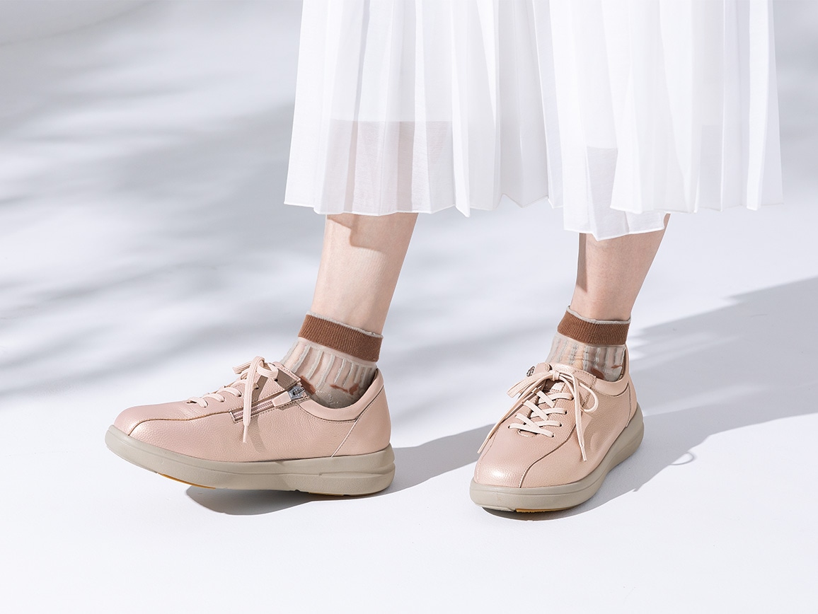 ハルメク シープレザー4Eスニーカー ハルメク シープレザー4Eスニーカー