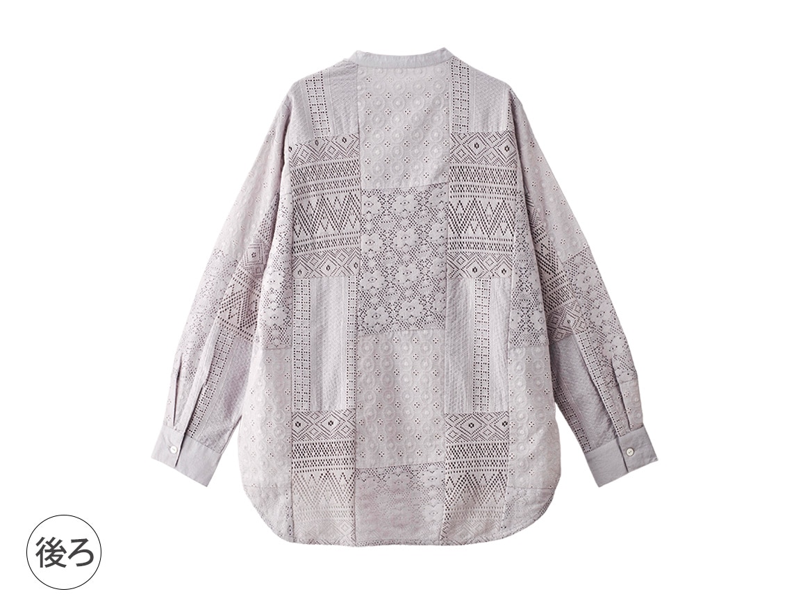 先行】パッチワークレースブラウス(04_LL 01_ホワイト): ｜ カタログ