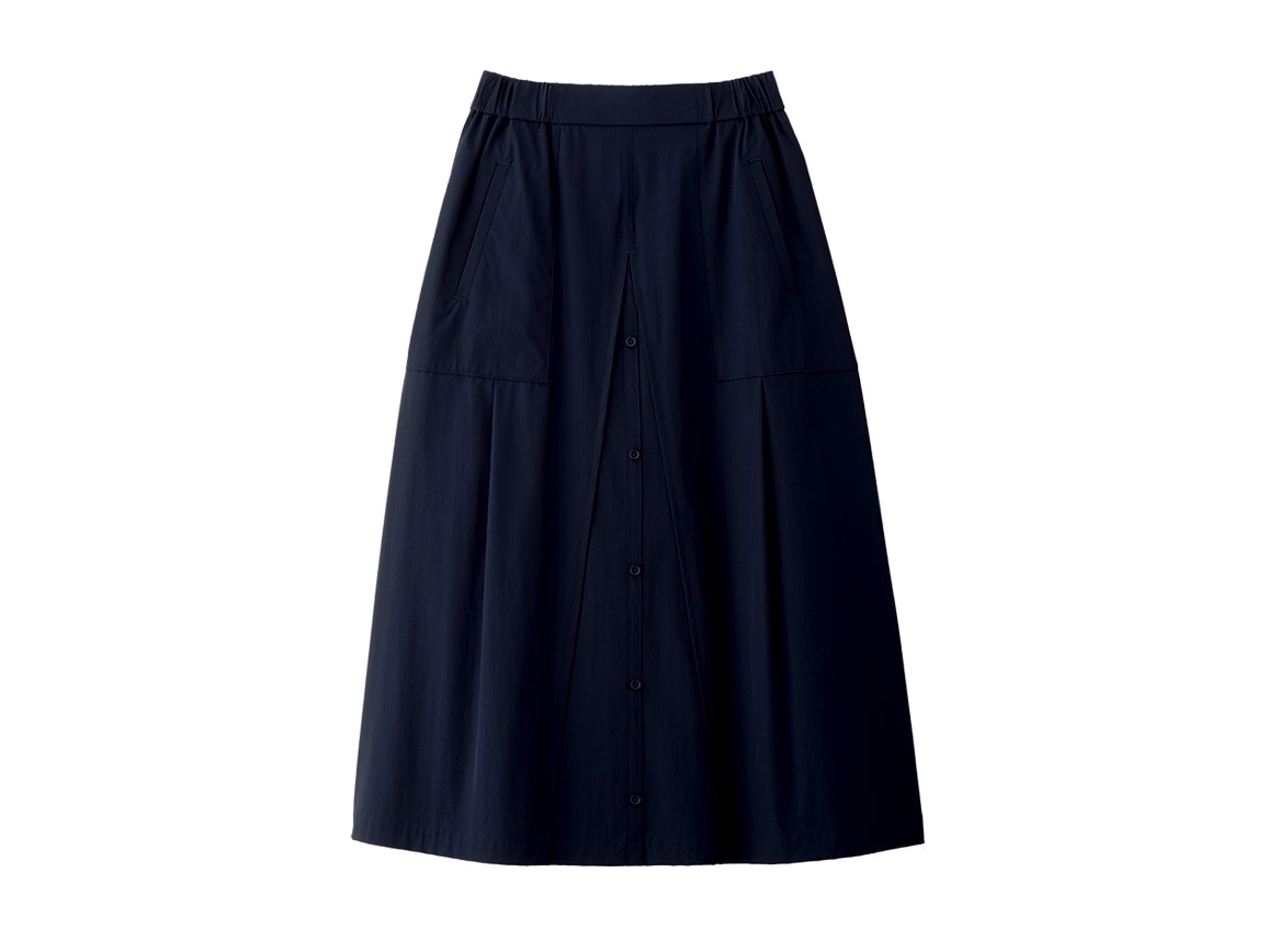 【先行】ボタンデザインフレアスカート 【先行】ボタンデザインフレアスカート