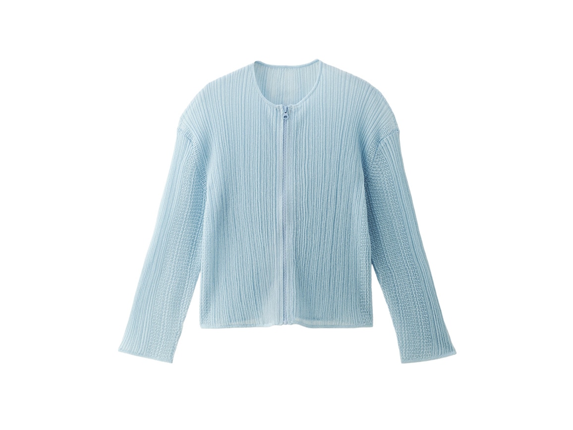 【先行】ジップアップシアーカーディガン 【先行】ジップアップシアーカーディガン