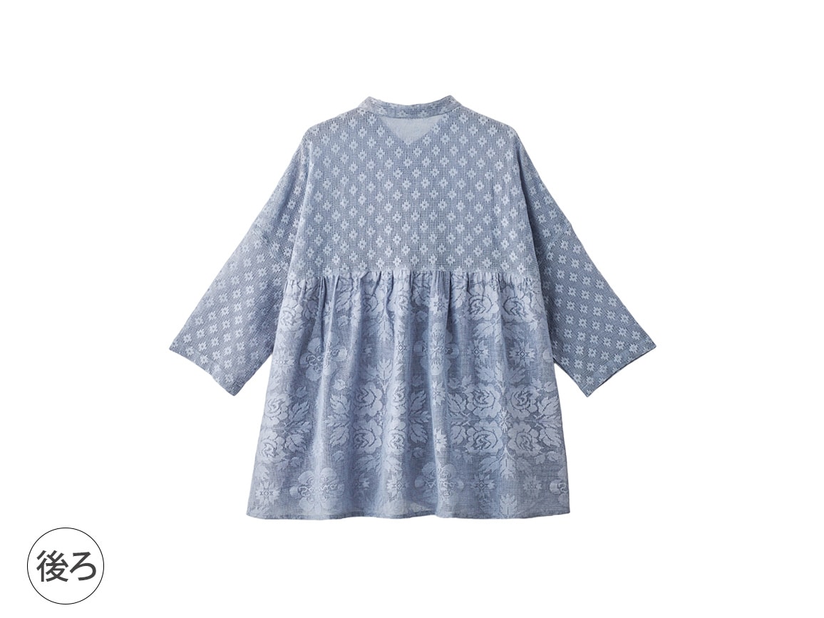 【先行】メッシュレースゆったりギャザーブラウス 【先行】メッシュレースゆったりギャザーブラウス