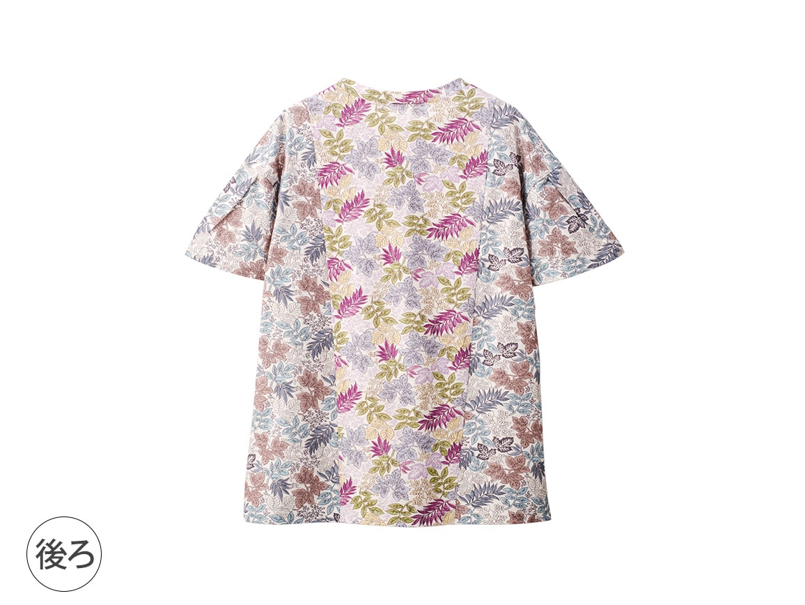 【先行】リバティプリントタック袖TシャツEX 【先行】リバティプリントタック袖TシャツEX