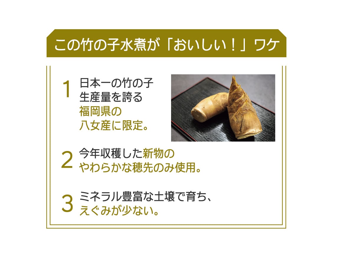 福岡八女産 新物竹の子(水煮)(6袋) 福岡八女産 新物竹の子(水煮)(6袋)