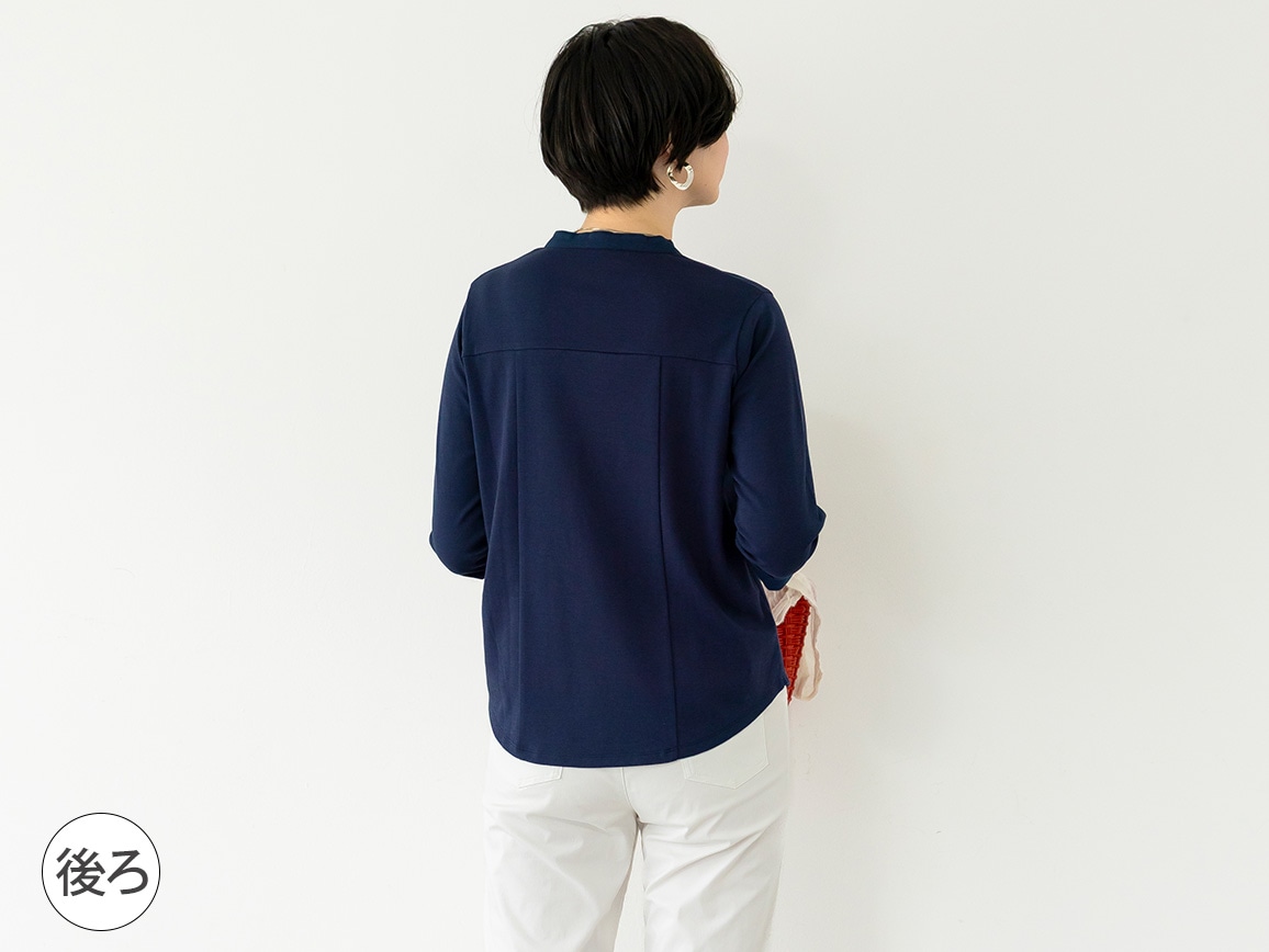 【先行】別布つかいヘンリーネックプルオーバー 【先行】別布つかいヘンリーネックプルオーバー