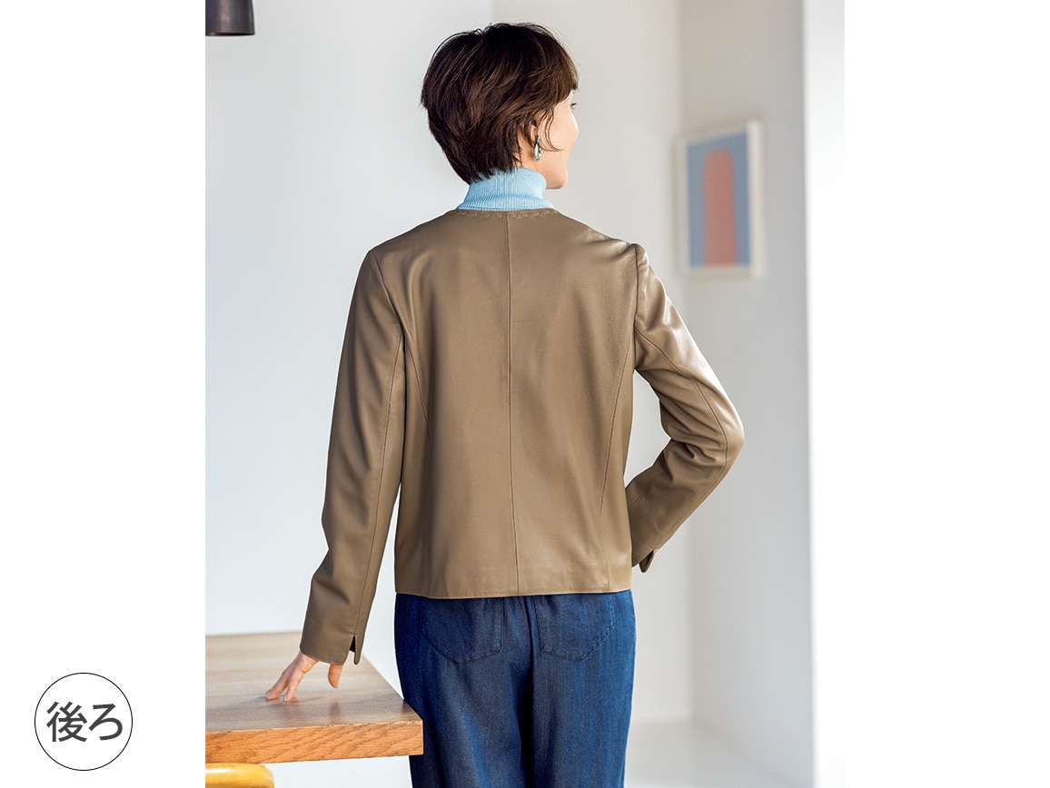 49AV.ジュンコシマダ・ステッチデザインレザージャケット 49AV.ジュンコシマダ・ステッチデザインレザージャケット