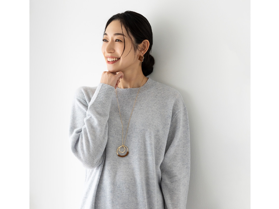 【先行】カシミヤクルーネックセーター 【先行】カシミヤクルーネックセーター