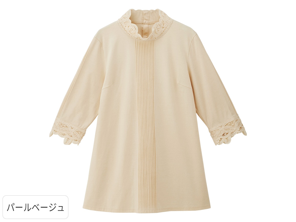 バテンレース使いチュニック【広告商品】 バテンレース使いチュニック【広告商品】
