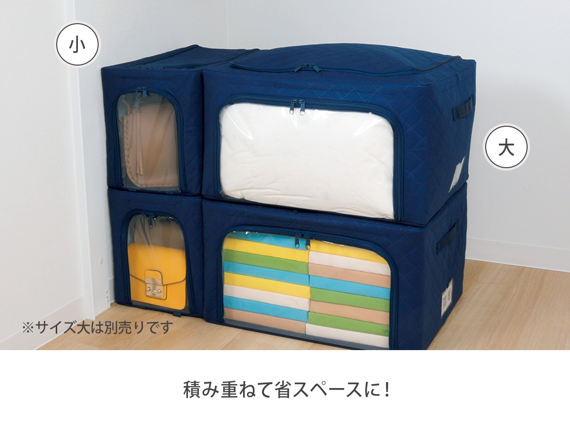 取り出しやすい防ダニ衣類収納ボックス(2個組) 小 取り出しやすい防ダニ衣類収納ボックス(2個組) 小