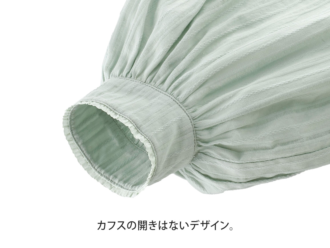 コットンドビーギャザーブラウス コットンドビーギャザーブラウス