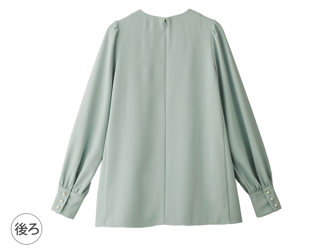 パフスリーブデザインAラインブラウス パフスリーブデザインAラインブラウス