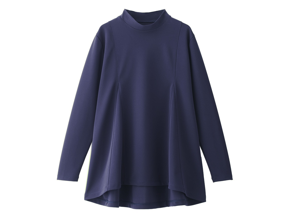 モックネックフレアチュニック モックネックフレアチュニック