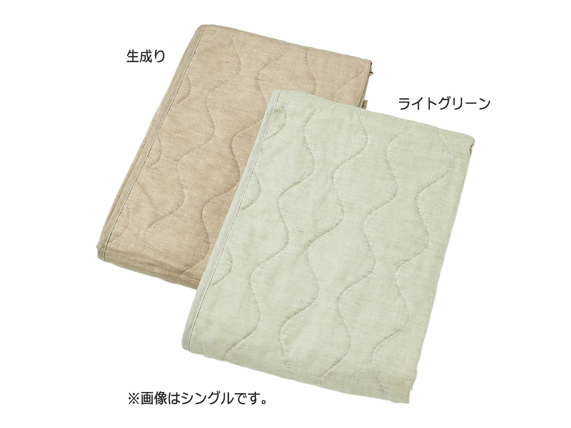 滋賀近江 綿麻洗える敷きパッド(ダブル) 滋賀近江 綿麻洗える敷きパッド(ダブル)