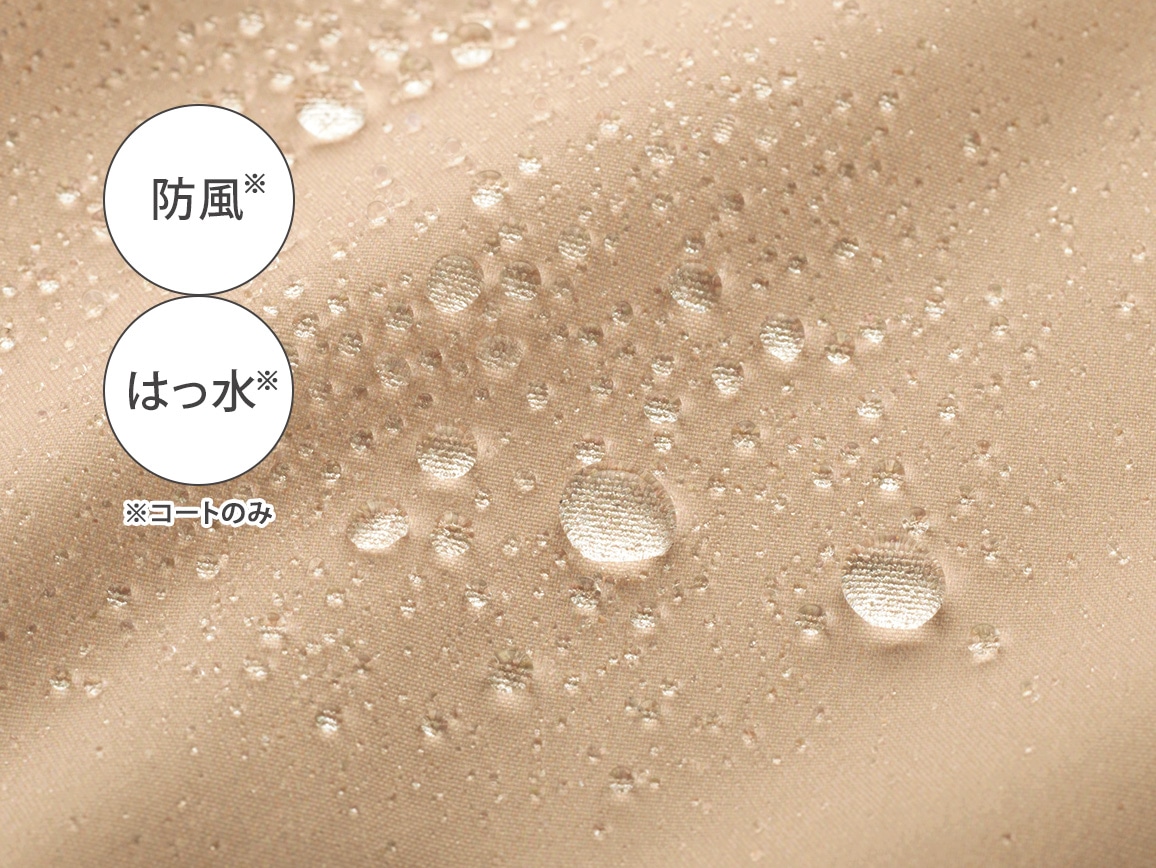 中綿ベストつきはっ水防風コート 中綿ベストつきはっ水防風コート