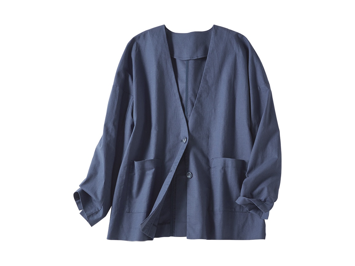 綿麻ライトジャケット(長袖)【広告商品】 綿麻ライトジャケット(長袖)【広告商品】