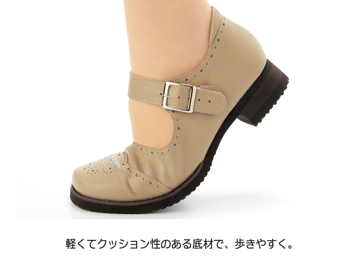 牛革ワンストラップシューズ 牛革ワンストラップシューズ