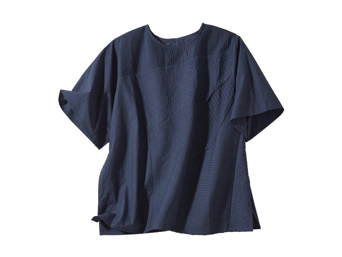 ランダムピンタックTブラウス【広告商品】(02_M 62_ネイビー