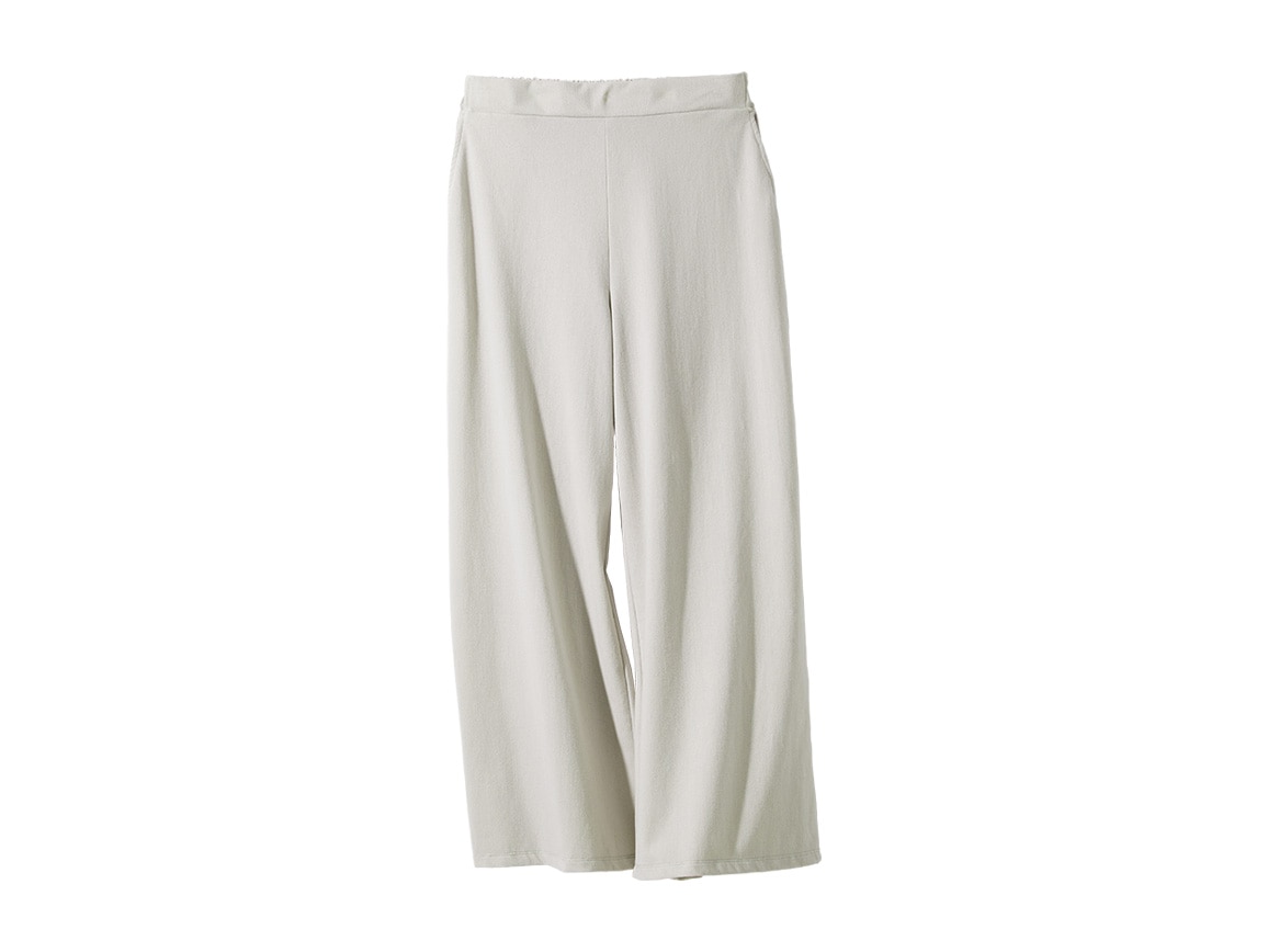 【美品】XLIM ライトグレー ワイドレッグパンツ ストレッチワイドパンツ（接触冷感）【広告商品】(41_M54cm