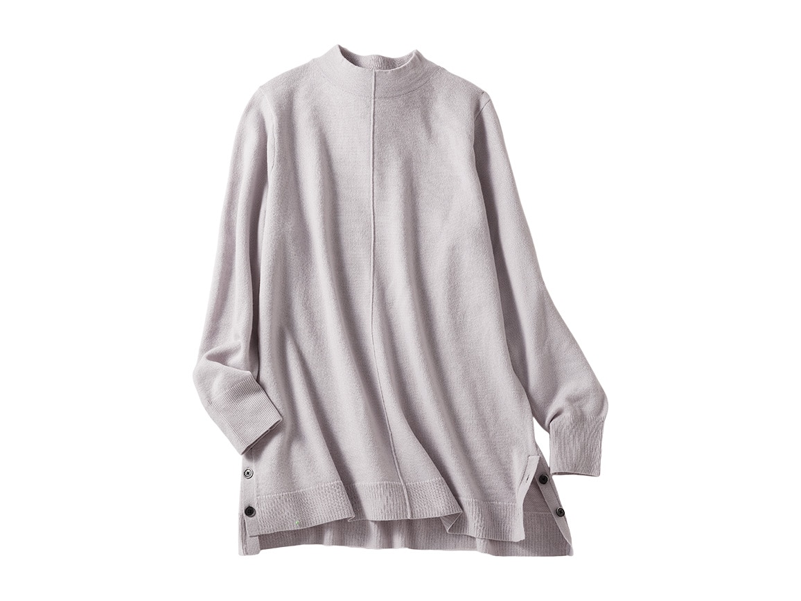 センター切り替えニットチュニック【広告商品】 センター切り替えニットチュニック【広告商品】