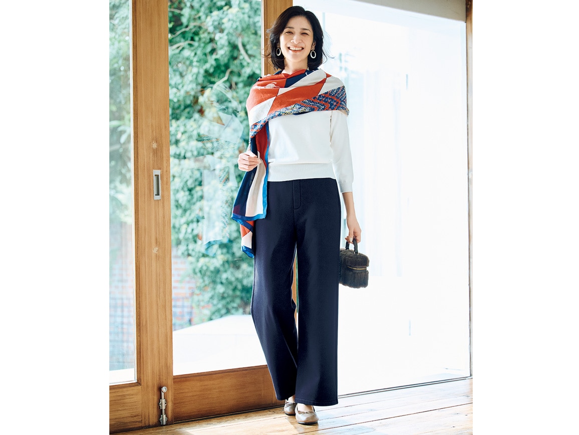 やわらか裏起毛セミワイドデニム やわらか裏起毛セミワイドデニム