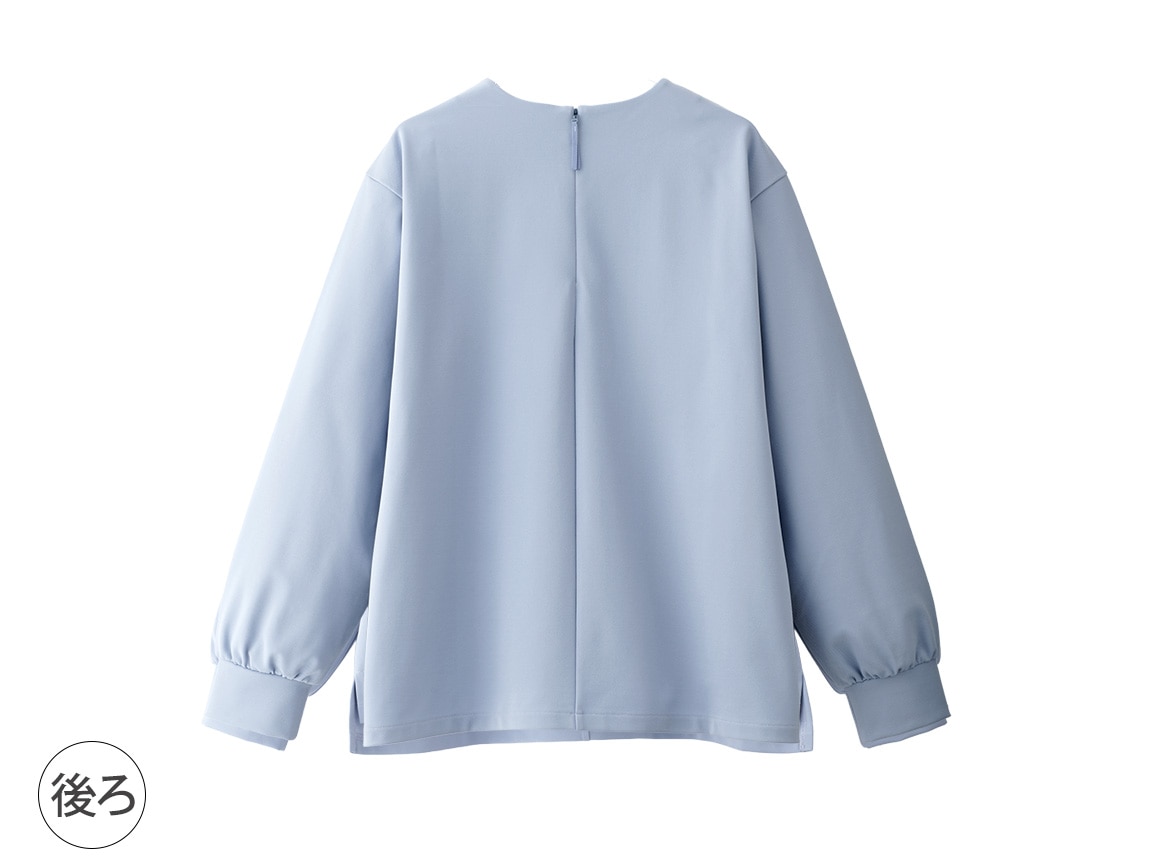 【先行】ブラウス見えプルオーバー×スカート 【先行】ブラウス見えプルオーバー×スカート