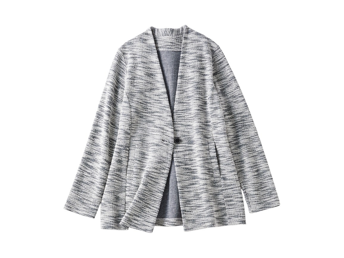 やわらか綿混ツイード調コーディガン【広告商品】 やわらか綿混ツイード調コーディガン【広告商品】